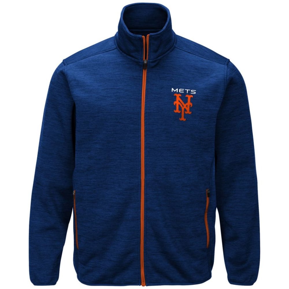 GIII New York Mets Men's High Jump Space-Dye Jacket Royal Blue Large MLB